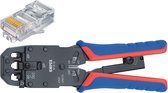 Knipex 97 51 12 SB Crimp Lever Pliers For Western Plugs Western Connector Rj10 (4-pin) 7.65 Mm, Rj11/12 (6-pin) 9.65 Mm; Rj45 (8-pin) 11.68 Mm