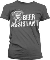 GAS MONKEY - T-Shirt Beer Assistant GIRL - Grey (M)