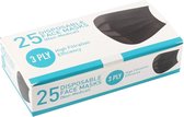 Attitude Holland Wegwerp Mondkapjes PACK OF 25 BLACK DISPOSABLE Mondkapje Zwart