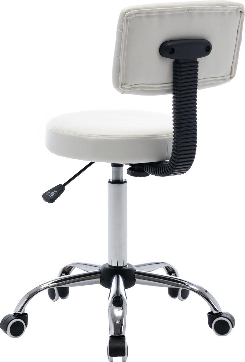 Alora - Tabouret comfort - Zadelkruk - Wit - kruk - afbeelding 2