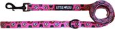 Little Lou The Brand hondenriem SUSHI LOVER - 152 cm x 2 cm - hondenleiband - uitlaatriem - hondenlijn - roze