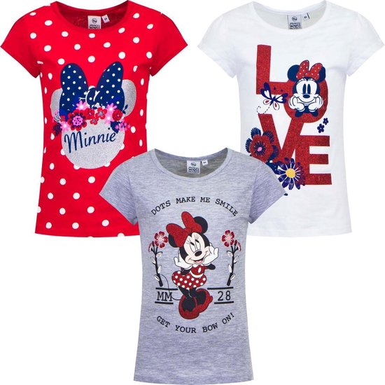 Disney Minnie T-shirt (wit 2 maat 104 