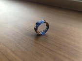 Natuur Ring Blauw Zilver