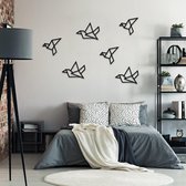 Metalen wanddecoratie Simple Birds - set van 6