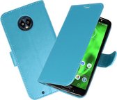 Turquoise Wallet Case Hoesje voor Motorola Moto G6