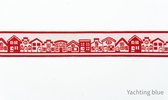 Geweven sierband -  rood band - fournituren - lengte 2 meter - lint - stof - afwerkband - katoenen band - naaien - decoratieband -