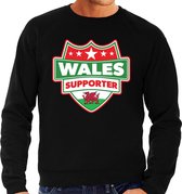 Wales supporter schild sweater zwart voor heren - Wales landen sweater / kleding - EK / WK / Olympische spelen outfit S