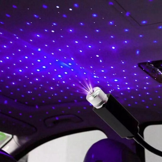Sterrenhemel voor in de auto led hemel projector via usb auto blauw led dak van auto | bol.com