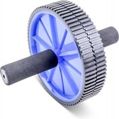Ab Roller | Core Trainer | Core Wheel | Buikspiertrainer met stevig wiel | Buikspier Wiel | Ø 17,5 cm | Blauw | Fitnesswiel | Fitness | Crossfit