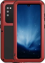 Samsung Galaxy A41 hoes, Love Mei, Metalen extreme protection case, Rood | GSM Hoes / Telefoonhoes Geschikt Voor: Samsung Galaxy A41