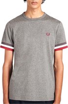 Fred Perry T-shirt - Mannen - grijs,rood,wit