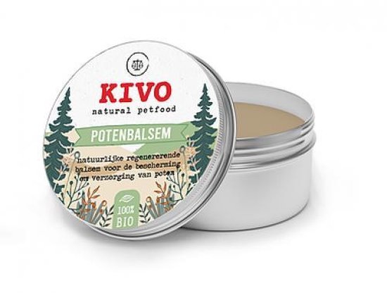 KIVO Petfood Potenbalsem in blik - 100% biologisch - vrij van conserveringsmiddelen & kleurstoffen 50 ml.