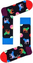 Happy Socks - Ying Yang Koe - blauw Multi Unisex - Maat 36-40