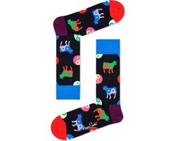 Happy Socks - Ying Yang Koe - blauw Multi Unisex - Maat 36-40