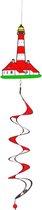 Invento Windgong Vuurtoren 110 X 18 Cm Polyester Wit/rood
