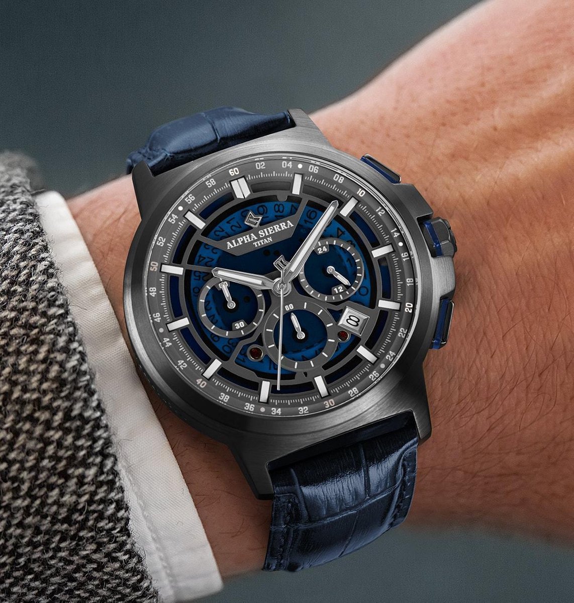 Alpha Sierra Titan BBL06 - Herenhorloge - Blauw - Limited Edition - Ø 45 mm  | bol.com
