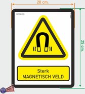 ISO7010 W006 sterk magnetisch veld Waarschuwing sticker 20x25cm