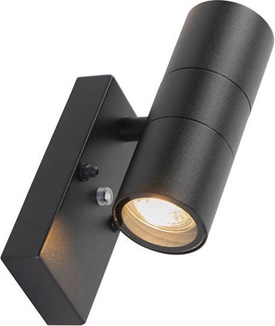 toilet Zegenen Souvenir Lamponline Buitenlamp Sense incl. LED 2 lichts dag nacht sensor zwart |  bol.com