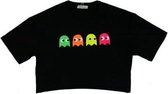 La Pèra Zwart T-Shirt met gekleurde Pac-Man Dames - Maat S