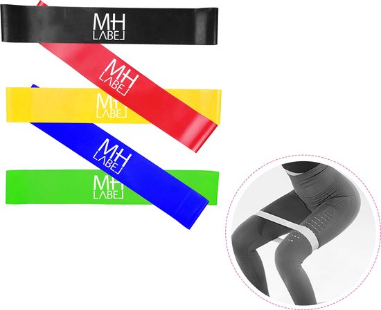 MH Label Sport elastiek band fitness Weerstandsbanden Weerstandselastiek Fitnessbanden Fitness Elastieken Loop Resistance banden Gymnastiekband…