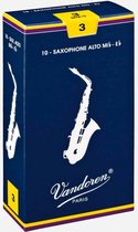 Vandoren Alt Saxofoon Traditional Rieten - 10 Stuks Verpakking - Dikte 3.0