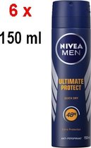 NIVEA MEN Deo Spray Ultimate Protect - Voordeelverpakking  x 150 ML