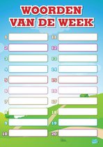 Gelamineerde Educatieve Poster Woorden van de week - Posterindeklas.nl