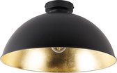 QAZQA magnax - Industriele Plafondlamp - 1 lichts - Ø 42 cm - Zwart Goud - Industrieel - Woonkamer | Slaapkamer | Keuken