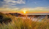 Fotobehang strand Scheveningen Zonsondergang 350 x 260 cm