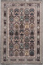 Klassiek laagpolig vloerkleed Isfahan - Grijs - Boxes - 160x230 cm