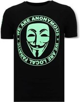 Exclusief Mannen T-shirt - We Are Anonymous -Zwart