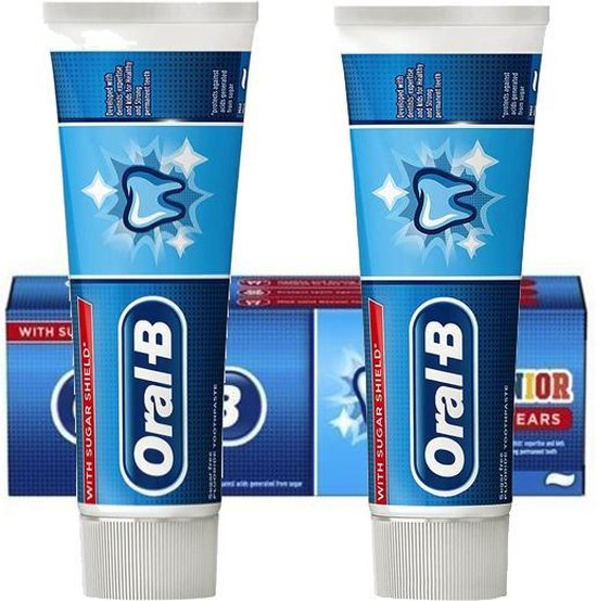 Oral B Junior tandpasta set van 2 Voordeel Verpakking 6+ Jaar Kinderen |  bol.com