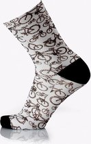 MBwear Socks Fun H15 Bike White fietssokken L-XL (41-46)