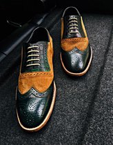 Chaussure homme en cuir, vert, pointure 42