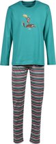 Woody pyjama jongens/heren - aquagroen - wolf - 202-1-PLS-S/752 - maat 92