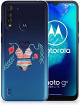 TPU Siliconen Hoesje Motorola Moto G8 Power Lite Telefoon Hoesje Boho Summer