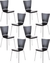 CLP Aaron Set van 8 Bezoekersstoel zwart