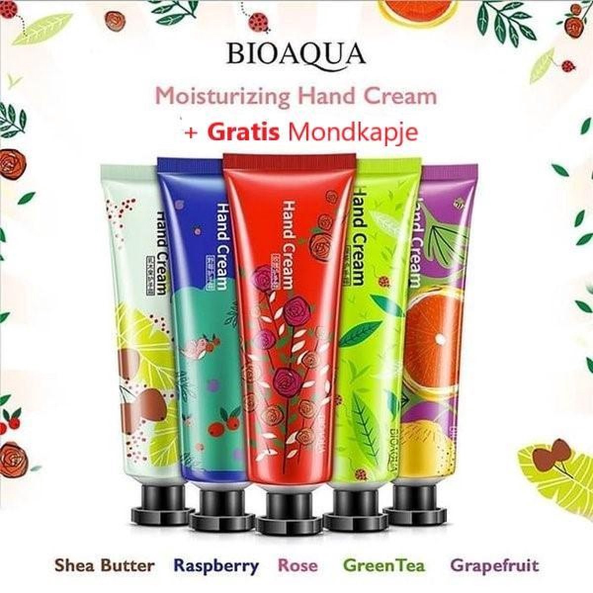 BioAqua Hand Crème - Natuurlijk - Handbalsem - Crème - Huidverzorging - Cadeau - Voordeelverpakking - 150 g