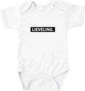 Rompertjes baby met tekst - Lieveling - Romper wit - Maat 50/56