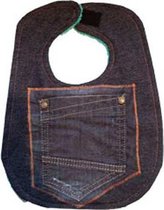 Toetie & Zo Handgemaakte Slabber Jeans - Spijkerstof - Denim - Slabbetje - Slab - Spuugdoek - Baby - Kraamkado