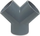 Mega Y-stuk PVC-U 50 mm lijmmof 10bar grijs