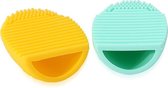Make-up kwasten Reiniger - Make-Up Brush Cleaner - BrushEgg - Kwastenreiniger - Penseelreiniger - Egg Geel