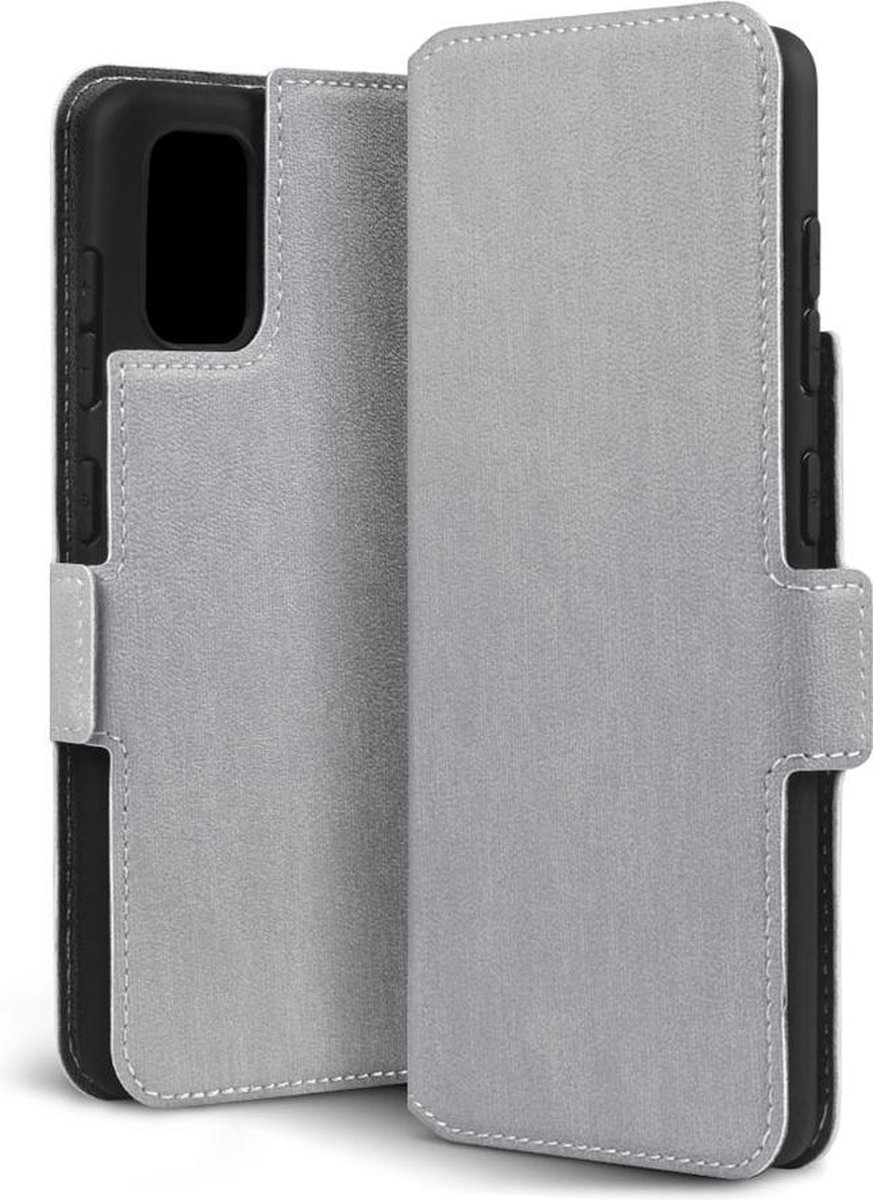 CaseBoutique Bookcase hoesje geschikt voor Samsung Galaxy A41 - Effen Grijs - Kunstleer
