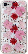 GSM-Basix Hard Backcover Case Flower Serie voor Apple iPhone 7/8/SE (2020) Roze