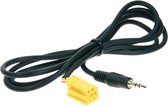 Aux in geel C2 adapter 20 pin mini iso -> 3.5mm jack