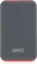 UNIQ Accessory 7.500 mAh Soft Touch Powerbank - Rood - Grijs