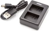 VHBW Camera duo acculader compatibel met Garmin VIRB X, VIRB X Compact en VIRB XE accu's