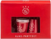 AJAX Party Set - Rood / Wit - Papier / Kunststof - 19 Delig