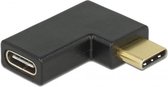 Premium USB-C naar USB-C adapter - haaks naar links/rechts - USB3.2 (tot 10 Gbit/s) - PD tot 20V/5A / zwart