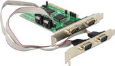 DeLOCK seriële RS232 PCI kaart met 4 9-pins SUB-D poorten